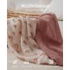 imageBlissful Diary Muslin Changing Pad Cover for Girls Boys Ultra Soft Breathable Cotton Baby Diaper Change Table Pad Covers 2Pack Dusty PinkampampCreamDusty PinkRainbow