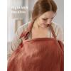 imageBlissful Diary Muslin Nursing Cover for Breastfeeding Breathable Breastfeeding Cover up with Arch Neckline for Women Nursing Apron Brick Red