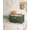 imageBlissful Diary Baby Diaper Caddy Organizer Stylish Storage Basket for Newborn Essentials and Diaper Station Gift for Baby Shower and Registry MustHave Deep GreenDeep Green
