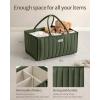 imageBlissful Diary Baby Diaper Caddy Organizer Stylish Storage Basket for Newborn Essentials and Diaper Station Gift for Baby Shower and Registry MustHave Deep GreenDeep Green