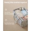 imageBlissful Diary Baby Diaper Caddy Organizer Stylish Storage Basket for Newborn Essentials and Diaper Station Gift for Baby Shower and Registry MustHave Deep GreenBlue Floral