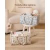 imageBlissful Diary Baby Diaper Caddy Organizer Stylish Storage Basket for Newborn Essentials and Diaper Station Gift for Baby Shower and Registry MustHave Deep GreenPastoral Daisy