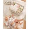 imageBlissful Diary Baby Diaper Caddy Organizer Stylish Storage Basket for Newborn Essentials and Diaper Station Gift for Baby Shower and Registry MustHave Deep GreenPastoral Daisy