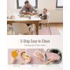 imageBlissful Diary Baby Splat Mat for Under High Chair 504 x 504 Inch Wipeable Splash Mat Waterproof and Washable AntiSlip Floor Protector Boho RainbowBlush Pink