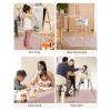 imageBlissful Diary Baby Splat Mat for Under High Chair 504 x 504 Inch Wipeable Splash Mat Waterproof and Washable AntiSlip Floor Protector Boho RainbowBlush Pink