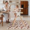 imageBlissful Diary Baby Splat Mat for Under High Chair 504 x 504 Inch Wipeable Splash Mat Waterproof and Washable AntiSlip Floor Protector Boho RainbowBoho Rainbow