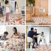imageBlissful Diary Baby Splat Mat for Under High Chair 504 x 504 Inch Wipeable Splash Mat Waterproof and Washable AntiSlip Floor Protector Boho RainbowBoho Rainbow