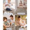 imageBlissful Diary Baby Splat Mat for Under High Chair 504 x 504 Inch Wipeable Splash Mat Waterproof and Washable AntiSlip Floor Protector Boho RainbowElephantgiraffe