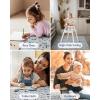 imageBlissful Diary Baby Splat Mat for Under High Chair 504 x 504 Inch Wipeable Splash Mat Waterproof and Washable AntiSlip Floor Protector Boho RainbowGray Zebra