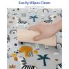 imageBlissful Diary Baby Splat Mat for Under High Chair 504 x 504 Inch Wipeable Splash Mat Waterproof and Washable AntiSlip Floor Protector Boho RainbowGray Zebra