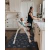 imageBlissful Diary Baby Splat Mat for Under High Chair 504 x 504 Inch Wipeable Splash Mat Waterproof and Washable AntiSlip Floor Protector Boho RainbowRetro Rainbow