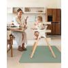 imageBlissful Diary Baby Splat Mat for Under High Chair 504 x 504 Inch Wipeable Splash Mat Waterproof and Washable AntiSlip Floor Protector Boho RainbowSage Green