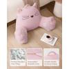 imageBlissful Diary Kitty Reading Pillow for KidsTeensAdults Back Rest Pillow for Sitting Up in Bed with Shredded Memory Foam Includes Arms and Washable Cover PinkPink