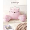 imageBlissful Diary Kitty Reading Pillow for KidsTeensAdults Back Rest Pillow for Sitting Up in Bed with Shredded Memory Foam Includes Arms and Washable Cover PinkPink