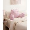 imageBlissful Diary Kitty Reading Pillow for KidsTeensAdults Back Rest Pillow for Sitting Up in Bed with Shredded Memory Foam Includes Arms and Washable Cover PinkPink