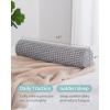 imageBlissful Diary Neck Pillow for Sleeping Memory Foam Plush Dot Washable Cervical Neck Pillow for Neck Pain Relief MultiFunctional Home Office Travel Yoga Round Cylinder Bolster Pillow Stylish GreyStylish Grey