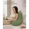 imageBlissful Diary Reading Pillow Large Backrest Pillow with Shredded Memory Foam for Adult ampamp Children Designed for Bed and Couch Sitting Up Includes Arms Pockets and Washable Cover Dark GraySage Green