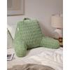 imageBlissful Diary Reading Pillow Large Backrest Pillow with Shredded Memory Foam for Adult ampamp Children Designed for Bed and Couch Sitting Up Includes Arms Pockets and Washable Cover Dark GraySage Green