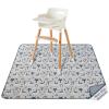 imageBlissful Diary Baby Splat Mat for Under High Chair 504 x 504 Inch Wipeable Splash Mat Waterproof and Washable AntiSlip Floor Protector Boho RainbowGray Zebra