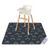 imageBlissful Diary Baby Splat Mat for Under High Chair 504 x 504 Inch Wipeable Splash Mat Waterproof and Washable AntiSlip Floor Protector Boho RainbowRetro Rainbow