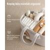 imageBlissful Diary Baby Diaper Caddy Organizer Cotton Rope Diaper Caddy Basket Large Storage Basket Gift for Baby Shower Newborn Essentials Bear Roman GreenBeige