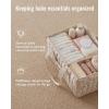 imageBlissful Diary Floral Diaper Caddy Organizer Stylish Nursery Storage Basket Gift for Baby Shower Newborn Essentials Floral BeigeFloral Beige