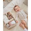 imageBlissful Diary Floral Diaper Caddy Organizer Stylish Nursery Storage Basket Gift for Baby Shower Newborn Essentials Floral BeigeFloral Beige