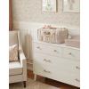 imageBlissful Diary Floral Diaper Caddy Organizer Stylish Nursery Storage Basket Gift for Baby Shower Newborn Essentials Floral BeigeFloral Beige