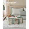 imageBlissful Diary Floral Diaper Caddy Organizer Stylish Nursery Storage Basket Gift for Baby Shower Newborn Essentials Floral BeigeSage Leaf