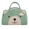 imageBlissful Diary Baby Diaper Caddy Organizer Cotton Rope Diaper Caddy Basket Large Storage Basket Gift for Baby Shower Newborn Essentials Bear Roman GreenBear Roman Green