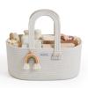 imageBlissful Diary Baby Diaper Caddy Organizer Cotton Rope Diaper Caddy Basket Large Storage Basket Gift for Baby Shower Newborn Essentials Bear Roman GreenBeige