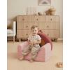 imageBlissful Diary Foldable Toddler Couch 2in1 Comfy Toddler Chair ampamp Lounger for Reading Nap Playroom Kids Couch Sofa for 1 2 3 Year Old Girls Boys Birthday Gift Dark Green ArcletBlush Pink Arc