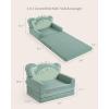 imageBlissful Diary Foldable Toddler Couch 2in1 Comfy Toddler Chair ampamp Lounger for Reading Nap Playroom Kids Couch Sofa for 1 2 3 Year Old Girls Boys Baby Birthday Gift Gray ShellLight Green