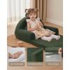 imageBlissful Diary Foldable Toddler Couch 2in1 Comfy Toddler Chair ampamp Lounger for Reading Nap Playroom Kids Couch Sofa for 1 2 3 Year Old Girls Boys Birthday Gift Dark Green ArcletDark Green Arc