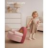 imageBlissful Diary Foldable Toddler Couch 2in1 Comfy Toddler Chair ampamp Lounger for Reading Nap Playroom Kids Couch Sofa for 1 2 3 Year Old Girls Boys Birthday Gift Dark Green ArcletBlush Pink Arc