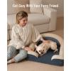 imageBlissful Diary Foam Cat Bed Small Size Washable Pet Bed for Cats and Dogs Soft Teddy Plush with Rainbow Design GreenBlue