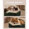 imageBlissful Diary Foam Cat Bed Small Size Washable Pet Bed for Cats and Dogs Soft Teddy Plush with Rainbow Design GreenGreen