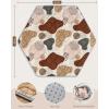 imageBlissful Diary Hexagon Playpen Mat52x48 Thicken Soft Playpen Mat fits Regalo Portable Play Yard 48 Inch and Hiccapop 53quot PlayPod PlaypenWashable Baby Play Mat for Infants Toddler KidsBoho Design