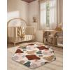 imageBlissful Diary Hexagon Playpen Mat52x48 Thicken Soft Playpen Mat fits Regalo Portable Play Yard 48 Inch and Hiccapop 53quot PlayPod PlaypenWashable Baby Play Mat for Infants Toddler KidsBoho Design