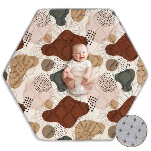 imageBlissful Diary Hexagon Playpen Mat52x48 Thicken Soft Playpen Mat fits Regalo Portable Play Yard 48 Inch and Hiccapop 53quot PlayPod PlaypenWashable Baby Play Mat for Infants Toddler KidsBoho Design