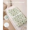 imageBlissful Diary Muslin Baby Changing Pad with Waterproof Lining Foam Diaper Changing Table Pad with Cover for Dressers Monstera RectangularMonstera