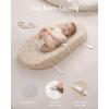 imageBlissful Diary Muslin Baby Changing Pad with Waterproof Lining Foam Diaper Changing Table Pad with Cover for Dressers Monstera RectangularSunshine