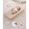 imageBlissful Diary Muslin Baby Changing Pad with Waterproof Lining Foam Diaper Changing Table Pad with Cover for Dressers Monstera RectangularSunshine