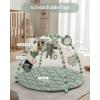 imageBlissful Diary Baby Play Gym Mat Tummy Time Mat with 6 Detachable Toys for StageBased Sensory ampamp Motor Skill Development Baby Activity Mat Easy to Install ampamp Clean Baby Essentials Gift Sage GreenSage Green