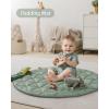 imageBlissful Diary Baby Play Gym Mat Tummy Time Mat with 6 Detachable Toys for StageBased Sensory ampamp Motor Skill Development Baby Activity Mat Easy to Install ampamp Clean Baby Essentials Gift Sage GreenSage Green