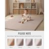 imageBlissful Diary Vegan Leather Baby Play Mat 47x47 Thicken Foam Cushioned ampamp Waterproof Playpen Mat for Infants and Toddlers Stylish and Just WipeClean Playmat for Baby Play on Floor Light GreenTaupe