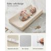 imageBlissful Diary Vegan Leather Baby Changing Pad with Waterproof ampamp WipeClean PU Cover Standard Size Cozy Diaper Changing Pad for Dresser and Table BeigeBeige