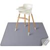 imageBlissful Diary Baby Splat Mat for Under High Chair 504 x 504 Inch Wipeable Splash Mat Waterproof and Washable AntiSlip Floor Protector GrayGray