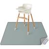 imageBlissful Diary Baby Splat Mat for Under High Chair 504 x 504 Inch Wipeable Splash Mat Waterproof and Washable AntiSlip Floor Protector GraySilver Mist