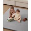 imageBlissful Diary Ultra Soft Baby Play Mat 71x59 Extra Large Floor Mat with Removable ampamp Washable SlipOn Cover for Babies and Toddlers Sage GreenLight Grey